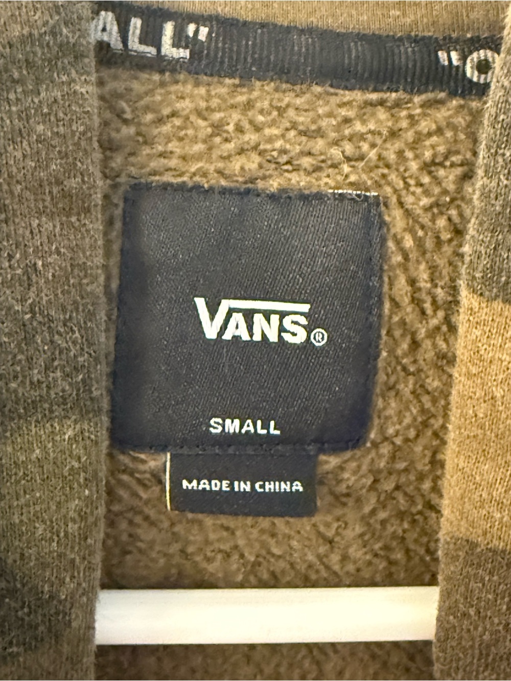 Vans Men's Camo Crewneck Hoodie - Olive Green - Picture 5 of 8